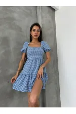 Topshow Blue Pitikare Wholesale Dress