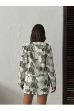 Chemise brodée Topshow - Bleu Dsn | F1962