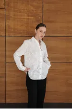 Corded Wholesale Shirts - Cream | F2079 - Topshow