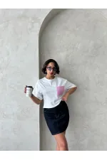 T-shirt rose avec poche, en gros | Topshow