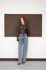 Wholesale Lace Blouse - Black | F2092 - Topshow