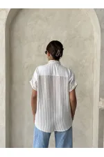 Topshow Stone Piece Striped Wholesale Shirt