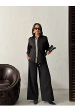 Topshow Wholesale Chemisier élégant à volants – Modèle moderne et élégant – Marron | F1972