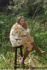 Topshow Wholesale Flounce Patterned Mini Skirt – Stylish and Modern Design – Brown | F1963