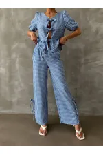 Topshow Mavi Pitikare Toptan Pantolon