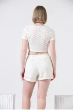 Short en maille crème Topshow en gros