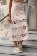 Jupe longue en maille en gros - Pierre | TOPSHOW