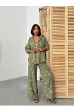 Nakışlı Gömlek - Haki Dsn2 | Topshow | F1899