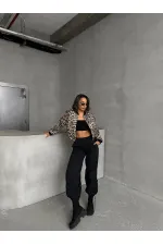 Manteau en cachemire en gros - Léopard pierre | TOPSHOW | F1827