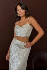 Topshow - Toptan Payetli Büstiyer - Parti Ve Davet Şıklığı - Taş