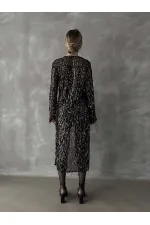 Gilet long en gros - Noir et or | TOPSHOW | F1618