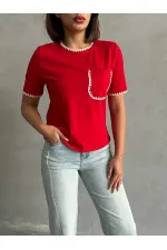 T-shirt Topshow Red Shepherd Stitched en gros