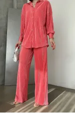 Pantalon plissé fuchsia Topshow en gros