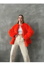 Peluş Toptan Kaban - Oranj | TOPSHOW | F1608