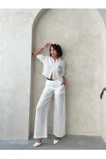 Wholesale Pleated Trousers - Cream | Topshow