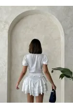 Topshow Cream Floral Chest Linen Wholesale Shirt