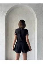 Beaded Wholesale Blouse - Black | Topshow