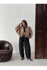 Topshow Scuba Suede Wholesale Jacket - Light Brown | F2017