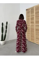 Süzüne Nakışlı Gömlek - Bordo | Topshow | F1926