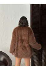 Faux Fur Wholesale Jacket - Brown | TOPSHOW | F1608
