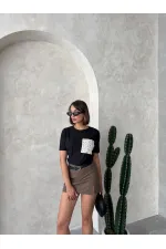 Pocket Detailed T-Shirt - Black | Topshow