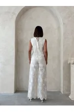 Nakışlı Toptan Pantolon - Taş | Topshow