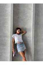 Topshow White Guipure Evening Dress Wholesale Blouse