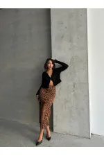 Jupe en gros - Marron camel | TOPSHOW | F1665