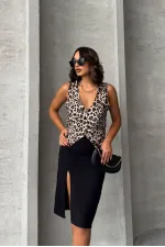 Toptan Yelek - Leopar | TOPSHOW | F1699