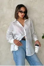 Nakışlı Vual Toptan Gömlek - Taş | TOPSHOW | F1876