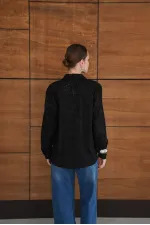 Corded Wholesale Shirts - Black | F2079 - Topshow