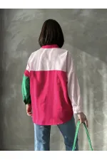 Striped Piece Wholesale Shirt - Colorful Stripes | TOPSHOW | F1461