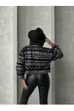 Wholesale Tie-Down Blouse - Black | TOPSHOW | F1731