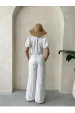 Embroidered Front Tie Wholesale Blouse - Cream | Topshow