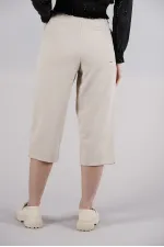 Pantalon décontracté à poches en L et boutons décoratifs - Gris clair | TOPSHOW | F0996