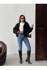 Veste en daim Topshow Scuba - Noire | Automne/Hiver 2017