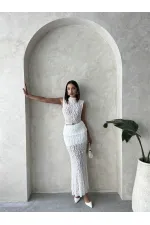 Zero Sleeve Lace Blouse - Cream | Topshow