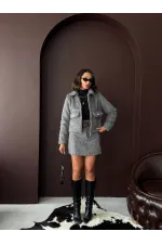 Topshow - Veste femme aspect fourrure synthétique en gros - Grise