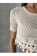 Topshow Raw Tasseled Raw Wholesale Blouse