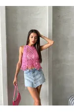 Raw Wholesale Tank Top - Fuchsia | TOPSHOW