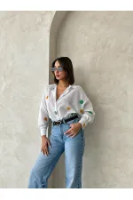 Nakışlı Vual Toptan Gömlek - Desen 2 | TOPSHOW | F1875