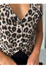 Toptan Yelek - Leopar | TOPSHOW | F1699
