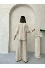 Pantalons en lin Topshow Stone en gros