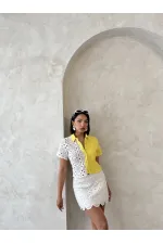 Denim Lace Wholesale Shirt - Raw Yellow | Topshow