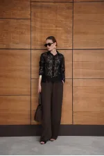 Lace Wholesale Shirts - Black | F2073 - Topshow
