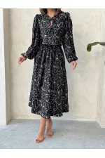 Nakışlı Toptan Etek - Siyah | Topshow | F1901