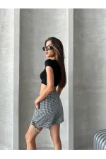 Topshow Siyah Yanları Bagcıklı Pitikare Toptan Şort