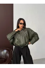 F 2035 SUNİ DERİ MONT - HAKİ