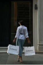 TOPSHOW Desen 1 Mavi Pullu Kot Toptan Etek | F1707