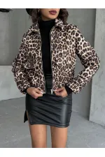 Manteau en cachemire en gros - Léopard pierre | TOPSHOW | F1826